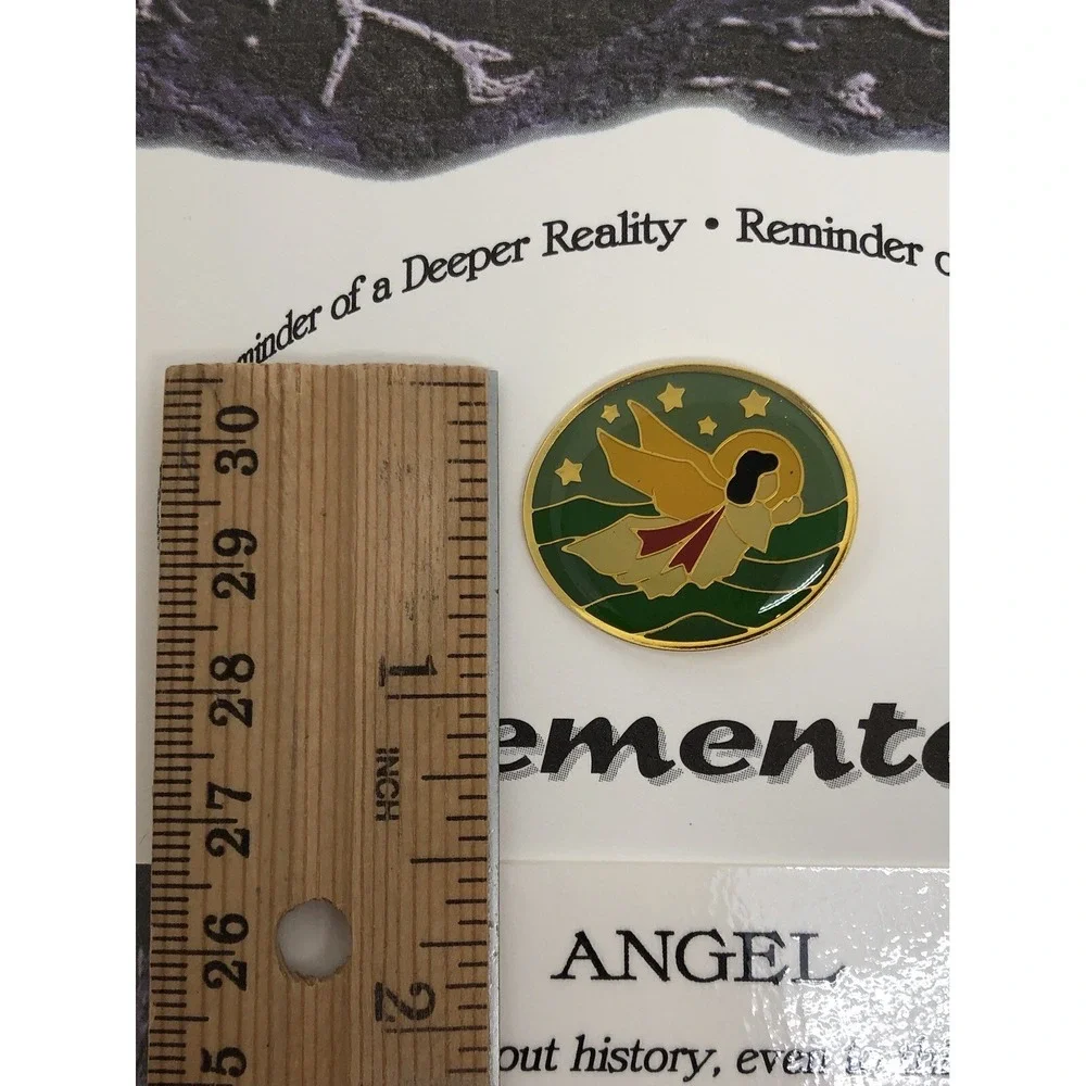 Angel Pin‎ Lapel Brooch With Card Reminder Of Deeper Reality 1